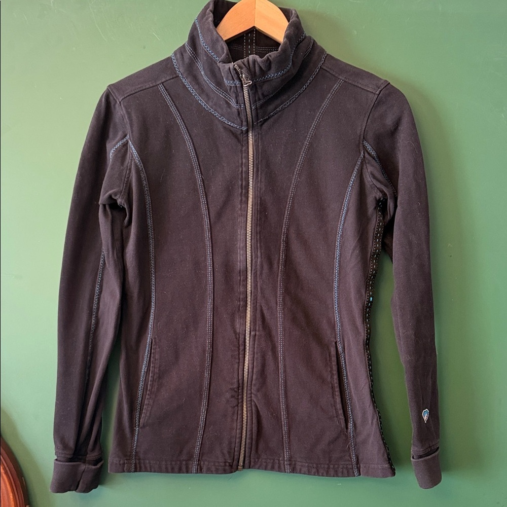 Kuhl Black Kember Jacket Womens M 100% Organic Cotton Hiking Outdoors